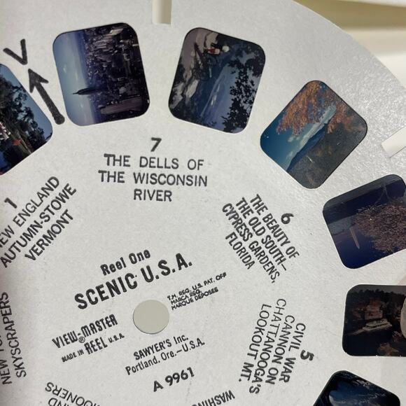 View-Master Scenic USA 3 reel packet/booklet A996 - flag stamp penny - Picture 8 of 9